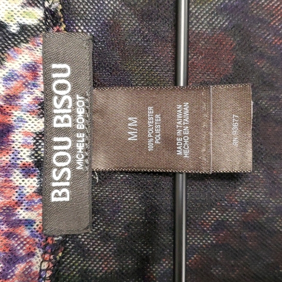 Bisou Bisou | Retro Y2k Punk Goth Floral Double Mesh Streetwear Top - Picture 2 of 9